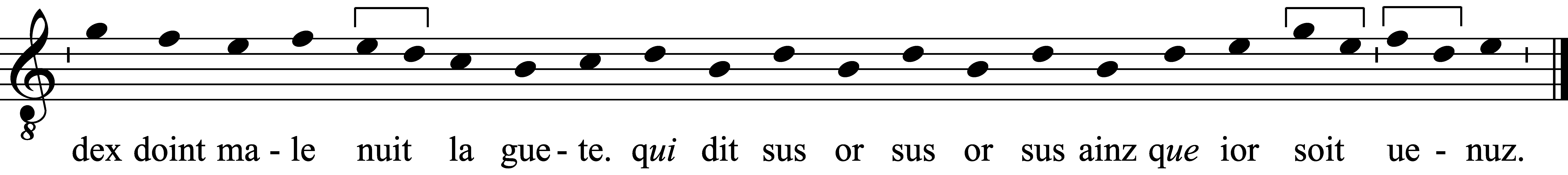 Refrain musical notation